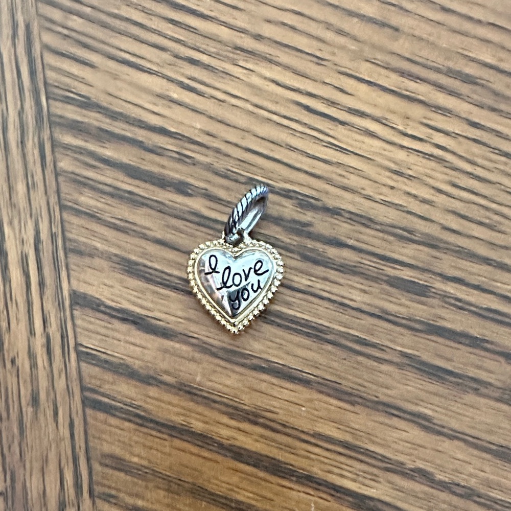 Brighton Heart 'I Love You' Two-Tone Pendant Charm